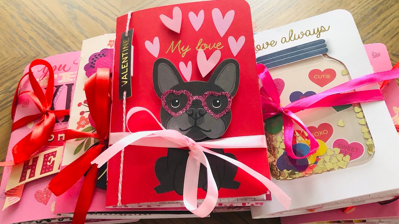 Valentine Junk Journals made with Valentine's Cards