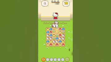 Hello Kitty Friends -Level 1 gameplay walkthrough block brick bubble popping color match puzzle game
