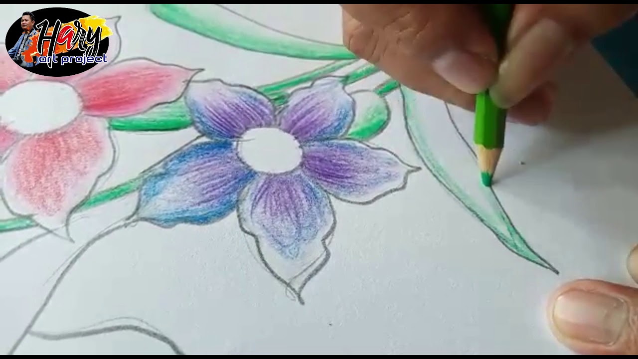  Menggambar Flora  Sederhana YouTube