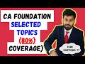 Icai most important topics for ca foundation junesept 2024