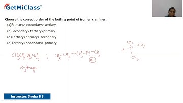 Understanding Amines Boiling Point Order KCET 12th Chemistry Amines