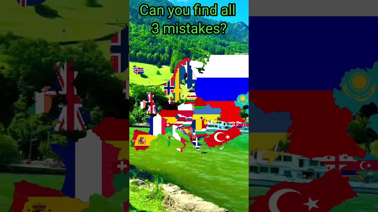 Can You Find All 3 Mistakes Shorts Europe Country Geography Map