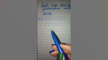 Find Cube Root of 85184 by Prime Factorization Method #shorts