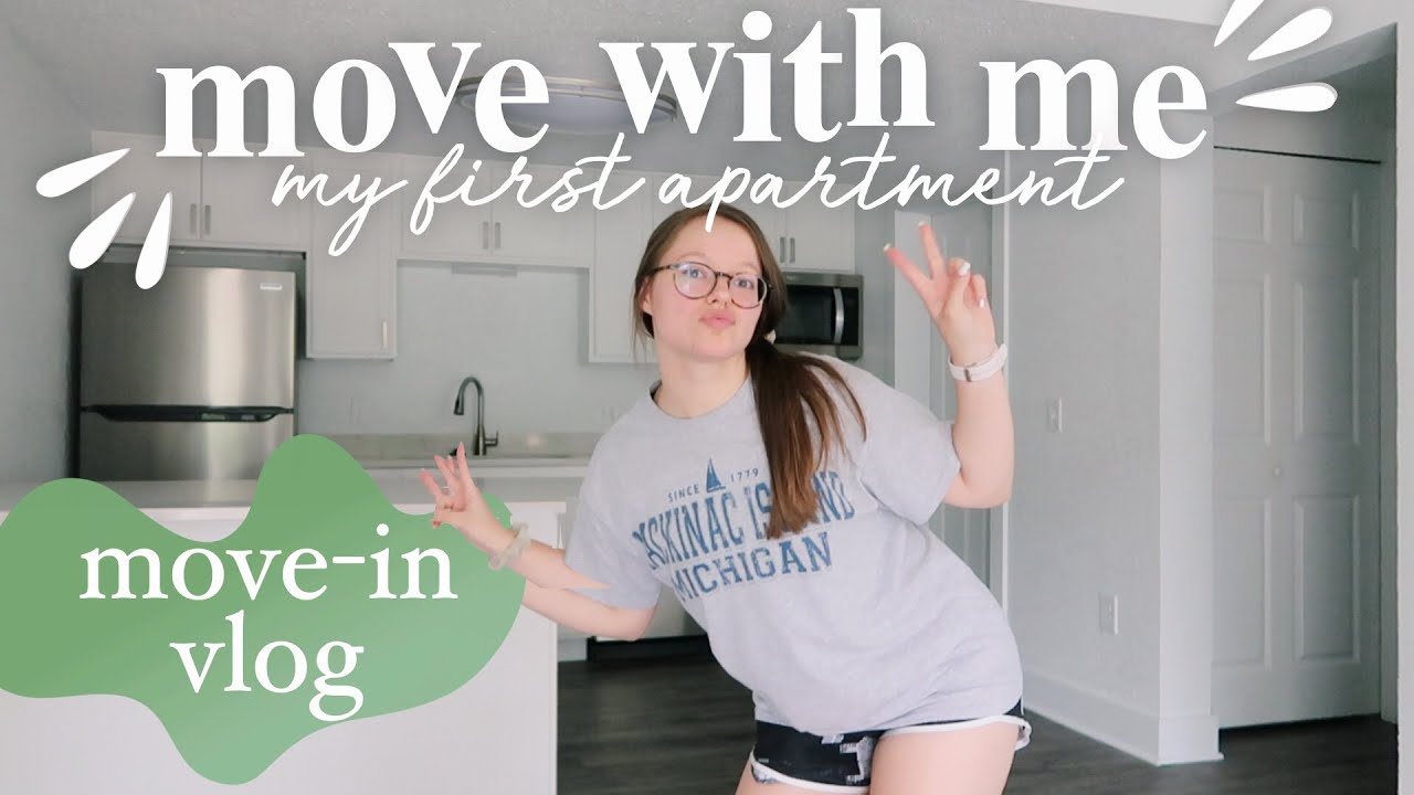 Apartment Move In Vlog - MOVE WITH ME INTO MY FIRST APARTMENT Moving Vlog + Empty apartment tour