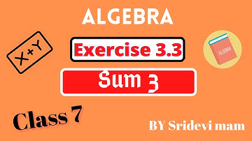 7th maths tamil Term 1 Chapter 3 ( algebra ) exercise 3.3 sum 3 TN samacheer class 7 maths ex 3.3
