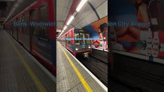 DLR departing bank for woolwich arsenal