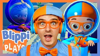 blippi vs meekah who can find most fish best blippi plays