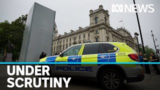 Statues of prominent British figures boarded up as protests continue | ABC News