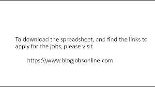 Craigslist jobs list 06252019
