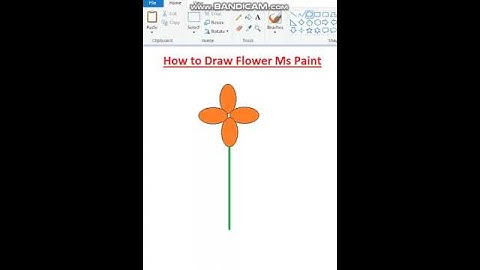 #shorts How to Draw Flower use shape  in Microsoft Paint #mspaint #youtubeshort #ytshorts