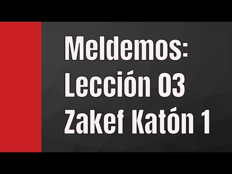 Meldemos: Leyendo la Torá de acuerdo a la tradición hispano portuguesa. Lección 03 (Zakef Katón 1)