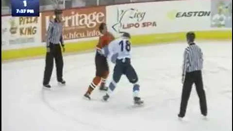 CHL Fort Wayne-Evansville hockey fight - Kaleigh S...