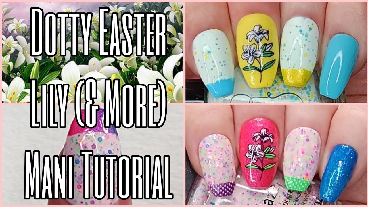 Dotty Easter Lily & More! Stamping Nail Art Tutorial My Mani Box