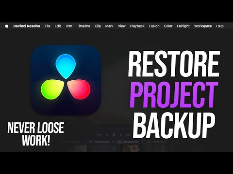 How to Save and Restore Project Backups in DaVinci Resolve