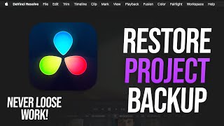 How to Save and Restore Project Backups in DaVinci Resolve How to Save and Restore Project Backups in DaVinci Resolve