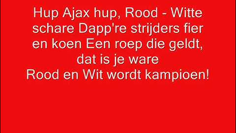 Ajax clublied met songtekst