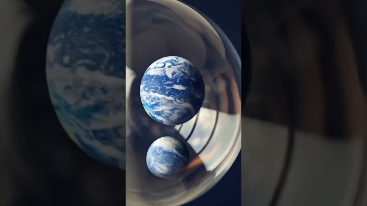 Earth spinning in a globe