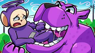 MY PURPLE DOG EAT ME! | Tinky Winky Plays: Pepper The Giant Purple Dog