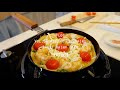 ?SUB???Vlog.66 | One Pot Seafood & Asparagus Pappardelle | Prawn Potato Omelet | Home+ Kitchen Haul