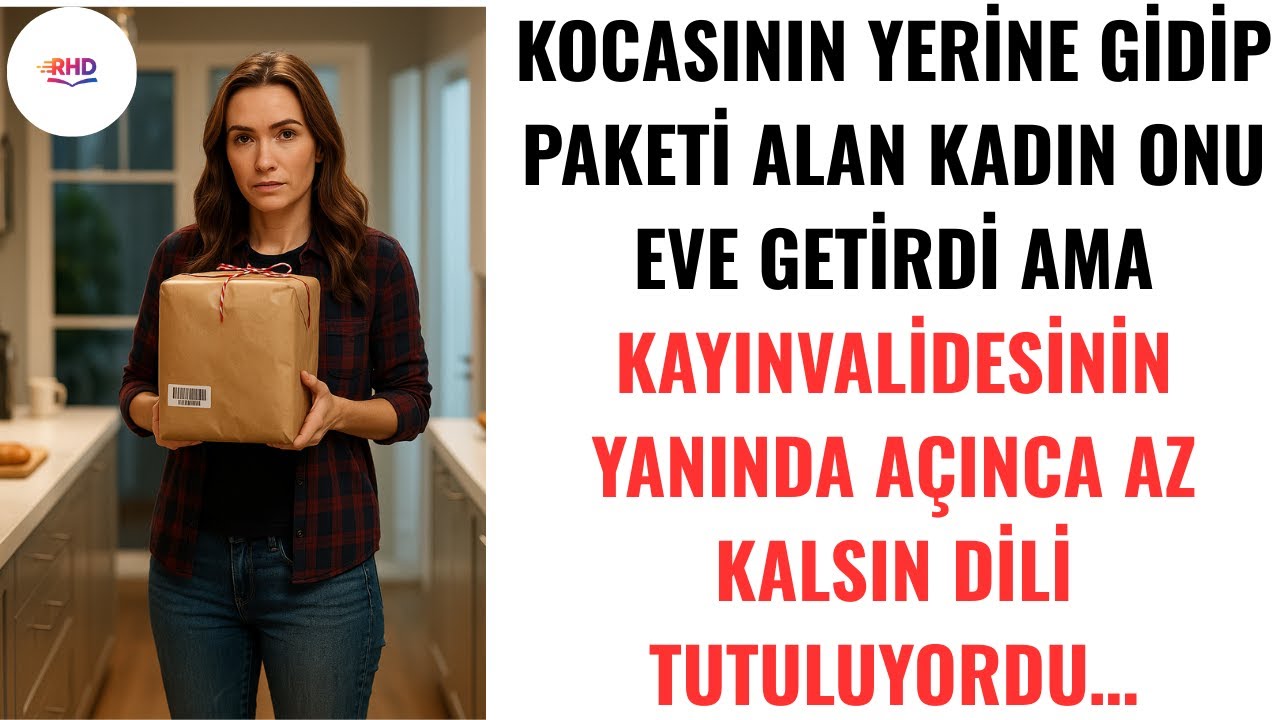 KOCASI YERİNE PAKETİ ALAN KADIN ONU EVE GETİRDİ, KAYINVALİDESİNİN YANINDA AÇINCA DONUP KALDI…