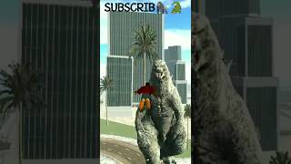 Indian bike 3D update Godzilla 🐊versus superman fight but laser beam 😯 #short #viral #shorts 🦍😱
