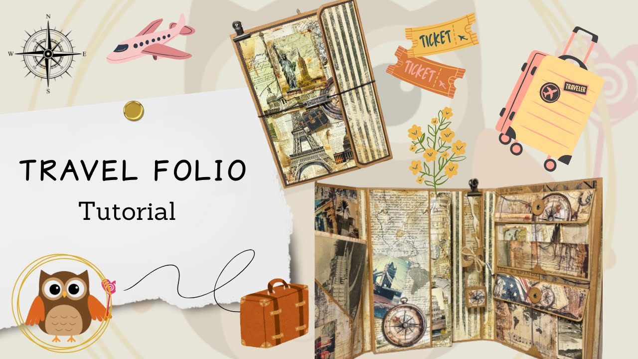 767 Let's make Travel Folio (Tutorial with cutting guide)