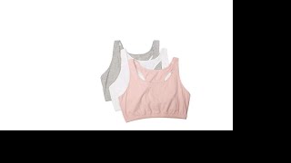 Fruit of the Loom Women's Built Up Tank Style Sports Bra, 3-Pack
