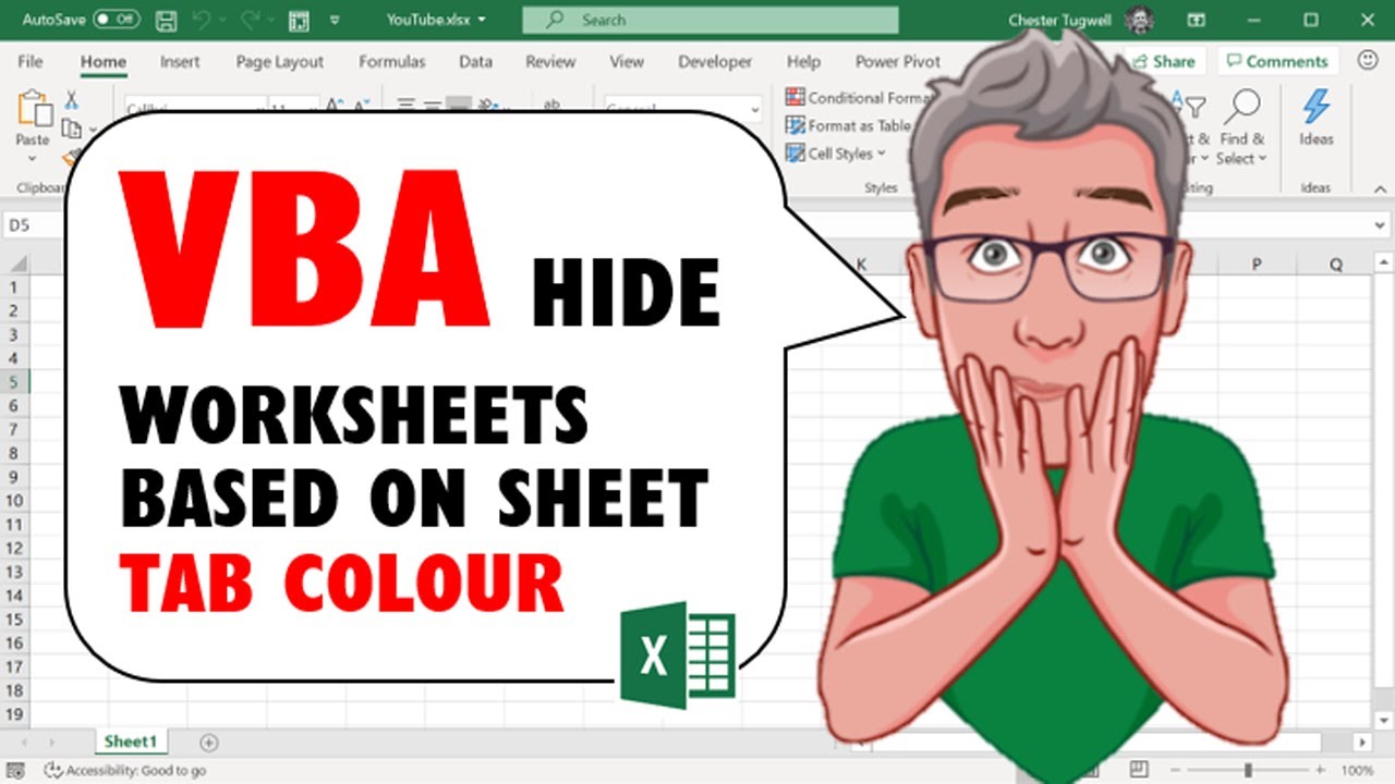 Excel VBA to Hide Worksheets Based on Sheet Tab Colour ...