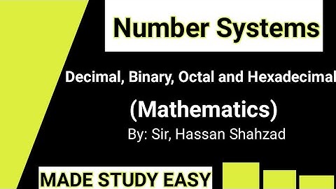 Decimal, Binary, Octal and Hexadecimal number systems in Urdu and Hindi