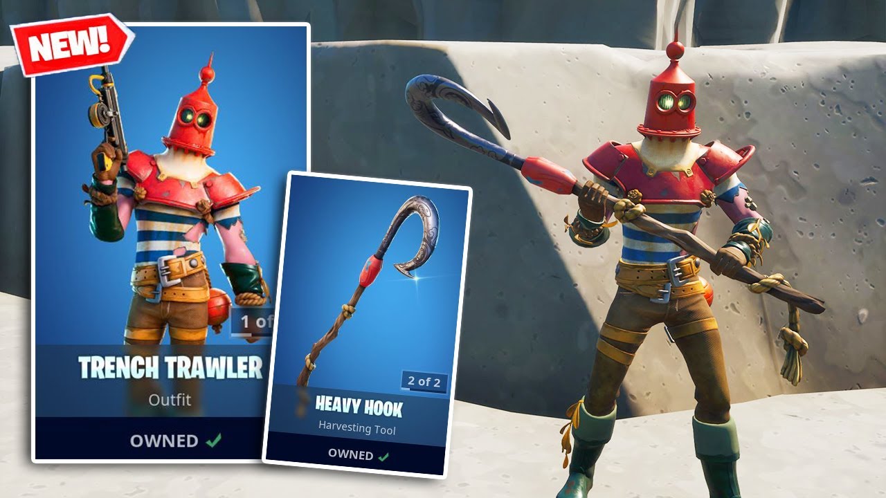 NEW TRENCH TRAWLER + HEAVY HOOK Gameplay in Fortnite!