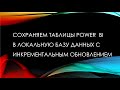 Сохранение таблиц Power BI в локальную базу данных с поддержкой инкрементального обновления