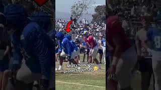 Kyren Williams making sure no one touches his QB #shorts #nfl
