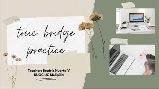 Capsula de Practica ejercicios TOEIC Bridge. Question- Response