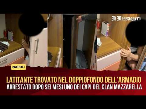 Video Latitante nascosto nell'armadio: arrestato uno dei capi del clan Mazzarella
