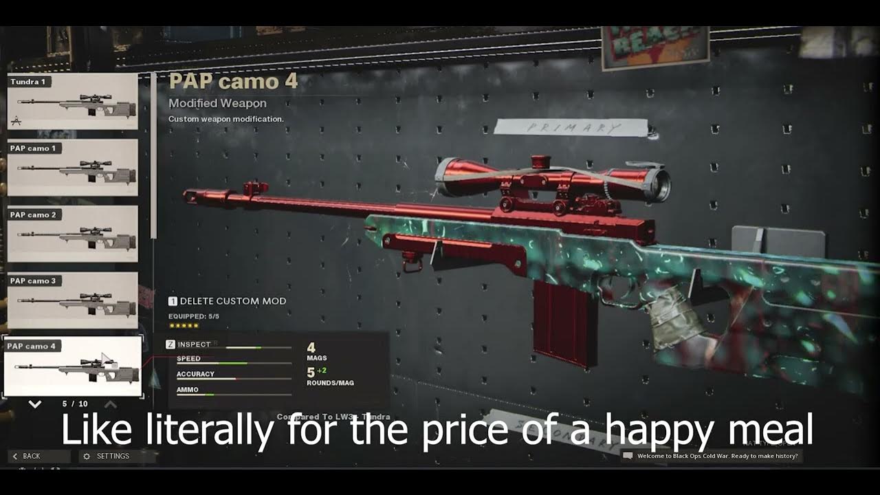 Call of duty Cold War Pack a Punch camos for cheap!!! YouTube