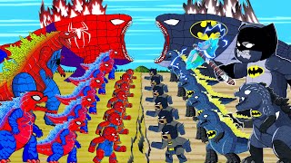Team SPIDERMAN GOZILLA & KONG vs Team BATMAN GOZILLA, BLOOP: Who Is The Legendary Monster?