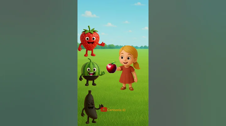 which one is apple?? what is this? #fruit #cartoon #usa #funny
