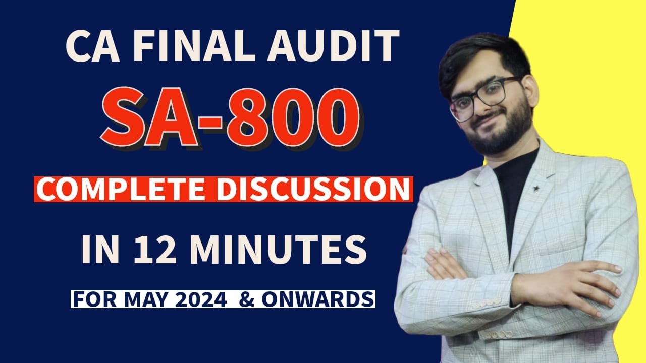 I SA 800 I Newly Added I CA Final Audit I May 24 Onwards I - YouTube