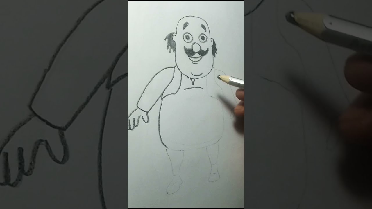 How to draw Motu | Easy Motu Drawing | Motu Patlu Drawing | 