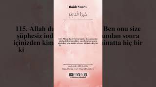 Maide Suresi 115. Ayet – Gökten Sofra İndi: Ama Sonrası Büyük Uyarı