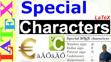 How to use Special Characters/Symbols in LaTeX (LaTeX: Tips/Solution-19)