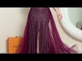 أفخم فستان سهرة عنابي مرصع يجنن للمناسبات والأعراس mp3