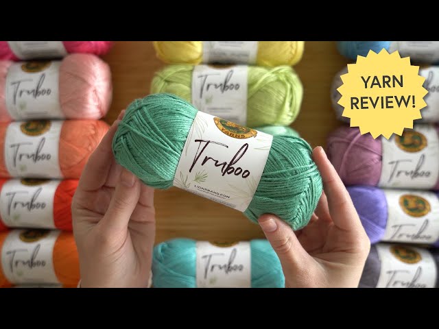 (1 Skein) Lion Brand Yarn Truboo Yarn, Blue