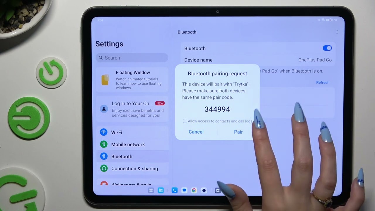 Как подключить Bluetooth-устройство к OnePlus Pad Go — подключение беспроводных аксессуаров