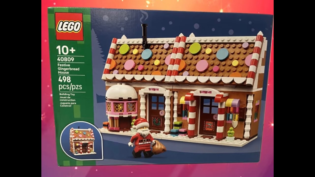 SANTA!!! LEGO Festive Gingerbread House Set 40809 Christmas