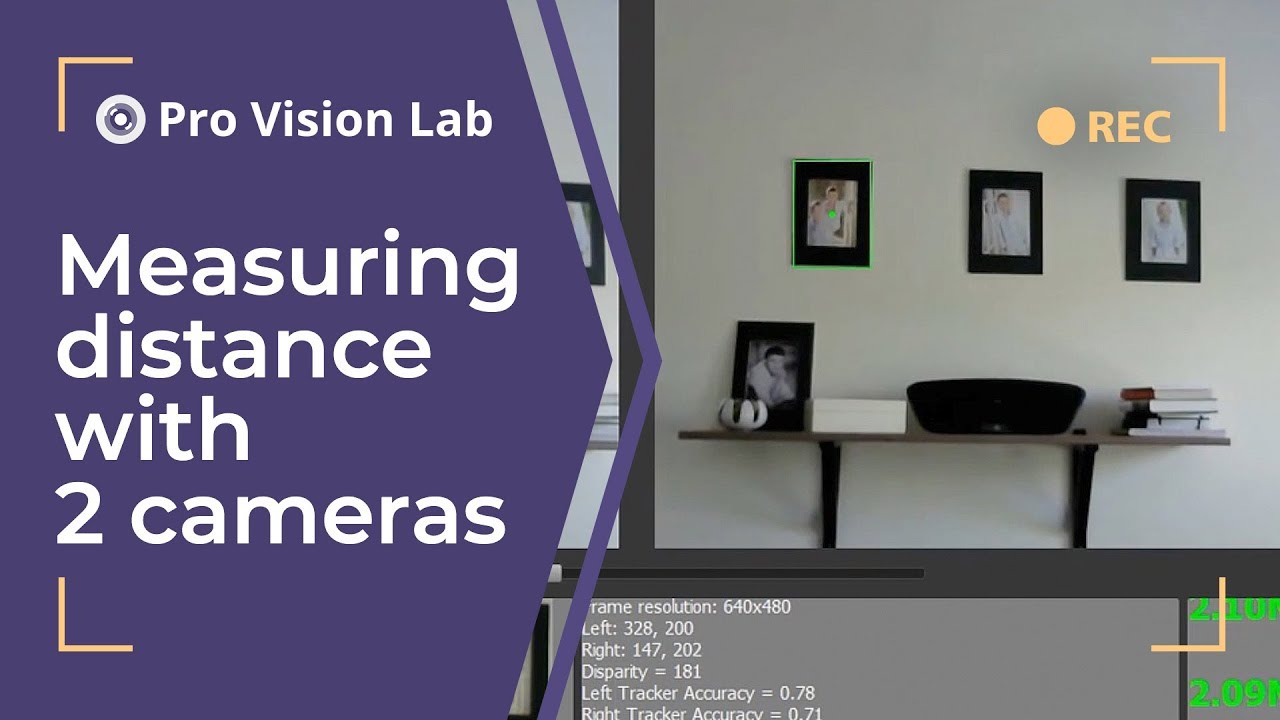 Measuring distance with 2 cameras. Pro Vision Lab YouTube