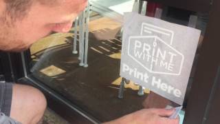 Installing a PrintWithMe Window Sticker