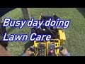 Busy day doing lawn care