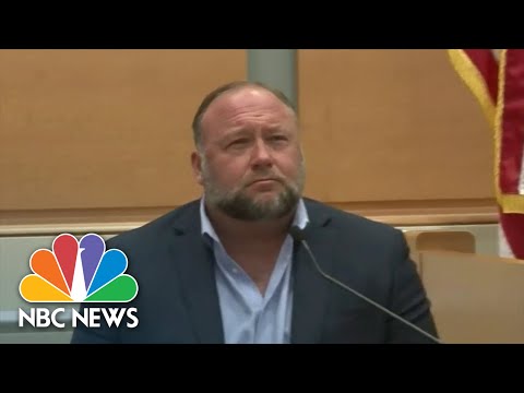 Alex jones evasive on stand in trial to determine damages for sandy hook families