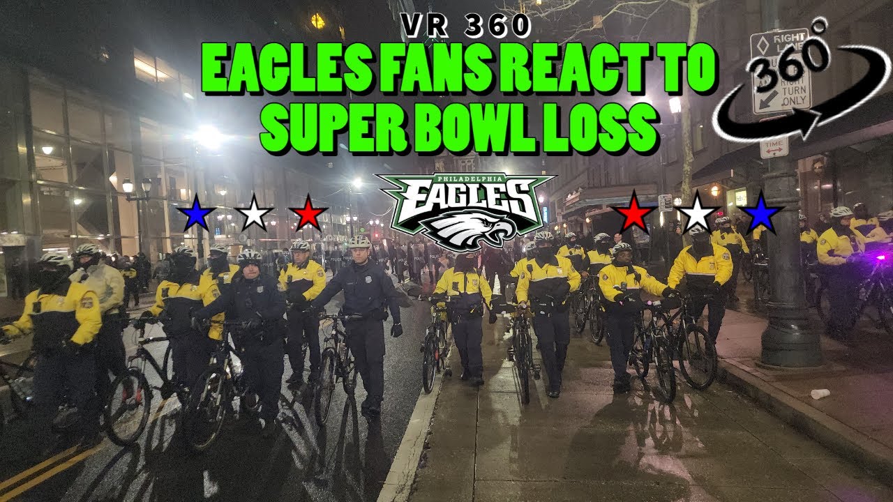 VR 360 Philadelphia Eagles Fans REACT Super Bowl 57 LOSS - YouTube